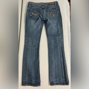 Luxirie by LRG denim blue jeans. Beaded Boho Size 30